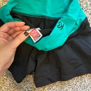 KTRNA Green and Black Athletic Shorts